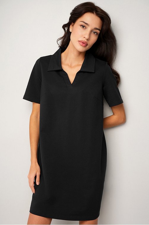 Женское базовое платье - поло Happyfox