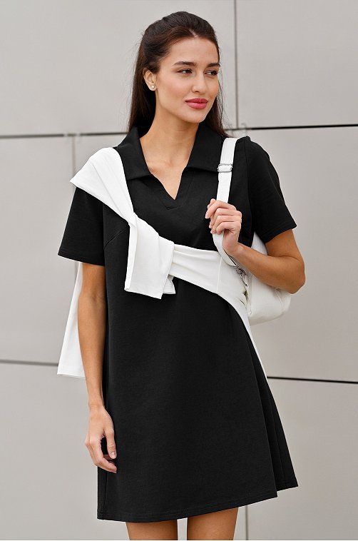 Женское базовое платье - поло Happyfox