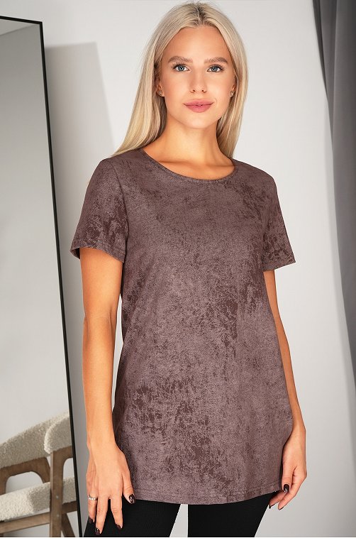 Женская удлиненная футболка с разрезами Happyfox