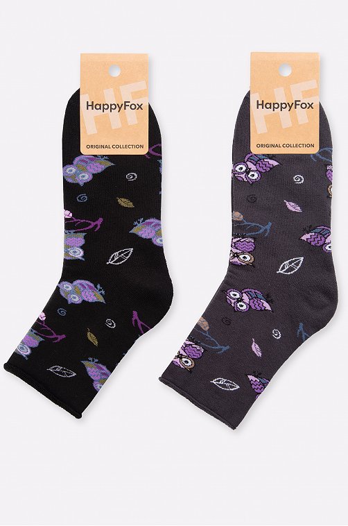 Женские махровые носки 2 пары Happy Fox