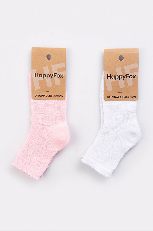 Ажурные носки для девочки 2 пары Happy Fox
