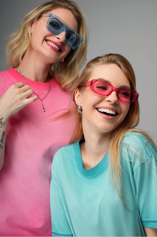 Женская футболка оверсайз с эффектом градиент Happyfox