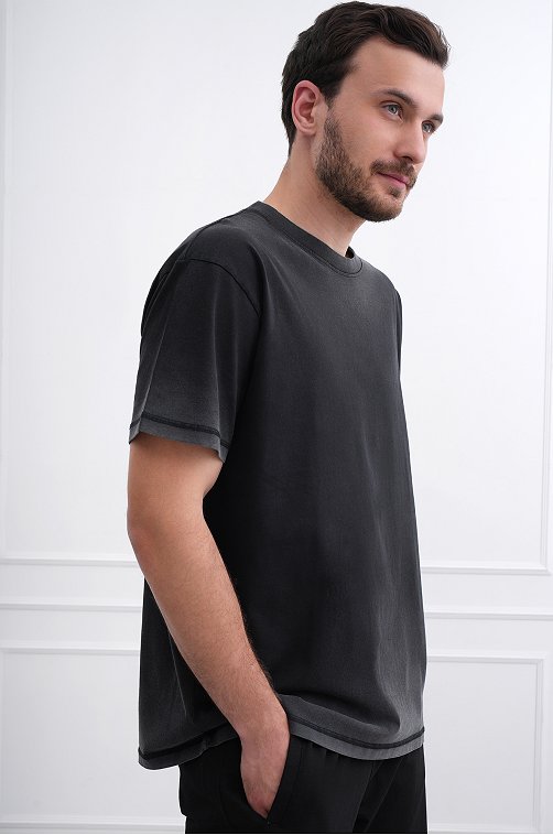 Мужская футболка оверсайз с эффектом градиент Happyfox