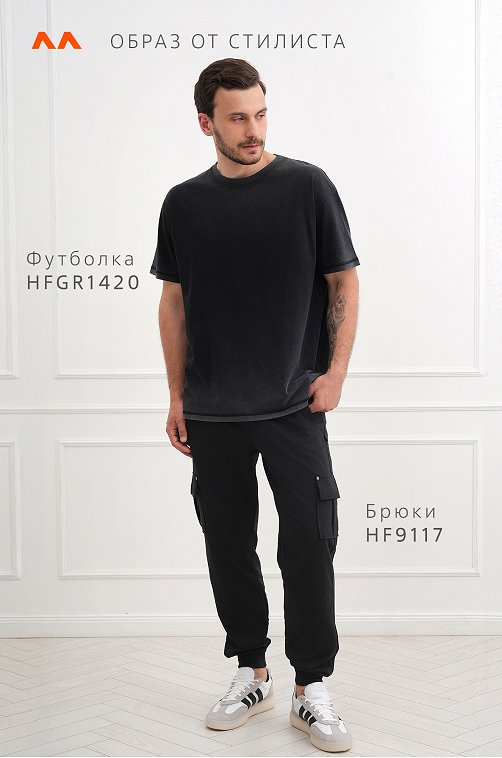 Мужская футболка оверсайз с эффектом градиент Happyfox