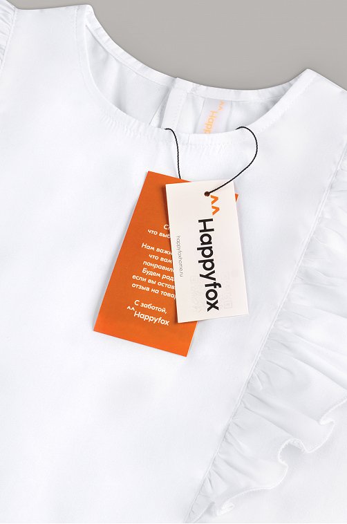 Нарядная блузка для девочки с длинным рукавом Happyfox