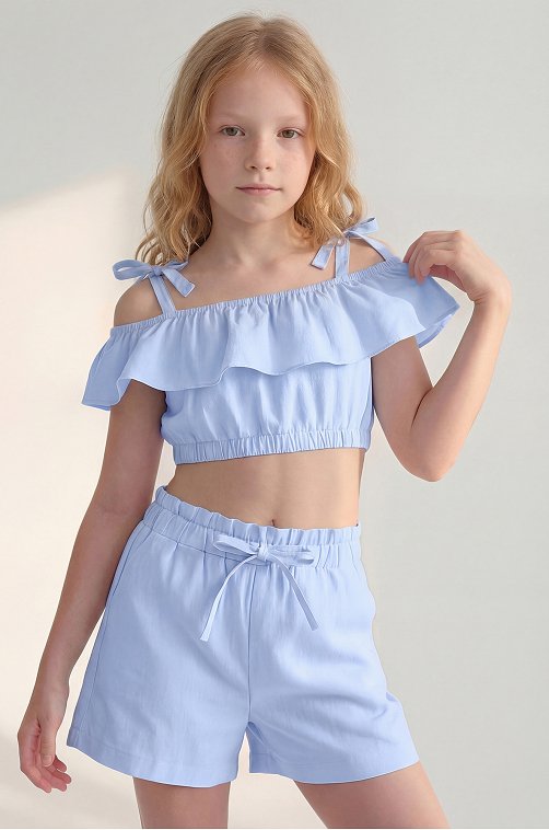 Летний костюм с шортами для девочки Happyfox