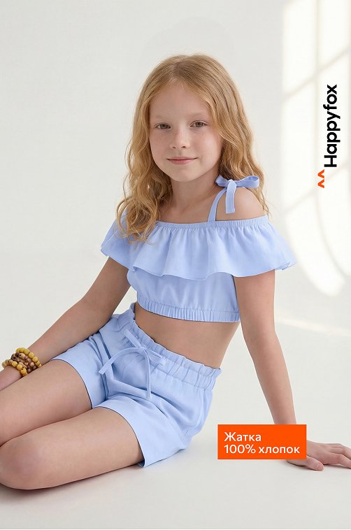 Летний костюм с шортами для девочки Happyfox