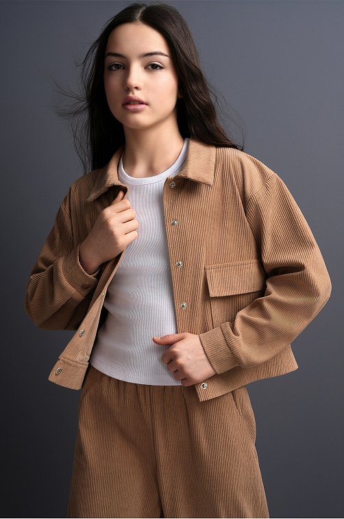 Вельветовый костюм для девочки Happyfox