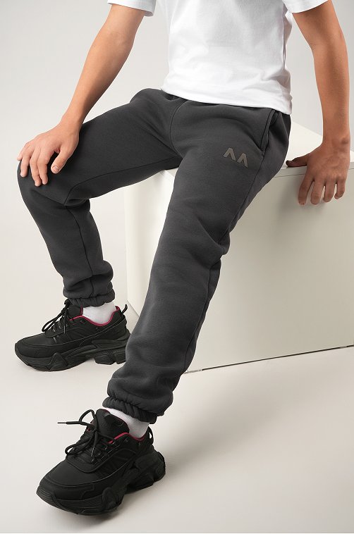 Детские брюки-джоггеры из футера с начесом Happyfox