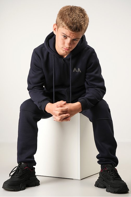 Теплый детский костюм из футера трехнитки с начесом Happyfox