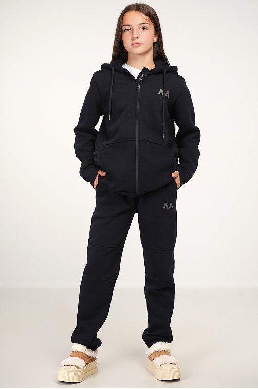 Теплый детский костюм из футера трехнитки с начесом Happyfox