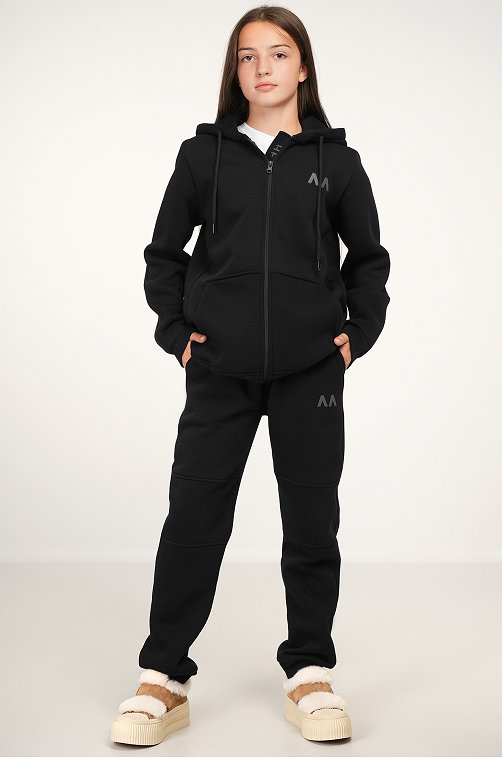 Теплый детский костюм из футера трехнитки с начесом Happyfox