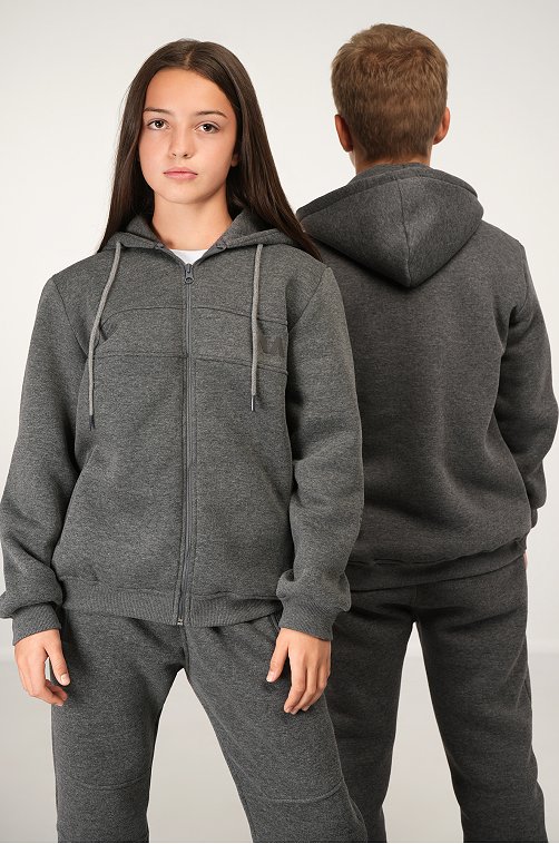 Теплый детский костюм из футера трехнитки с начесом Happyfox