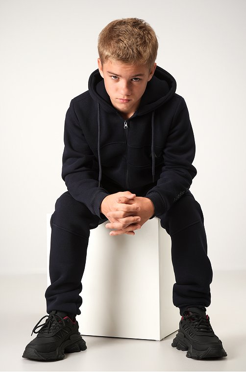 Теплый детский костюм из футера трехнитки с начесом Happyfox