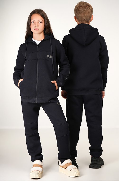 Теплый детский костюм из футера трехнитки с начесом Happyfox