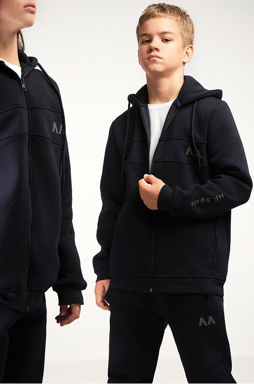 Теплый детский костюм из футера трехнитки с начесом Happyfox