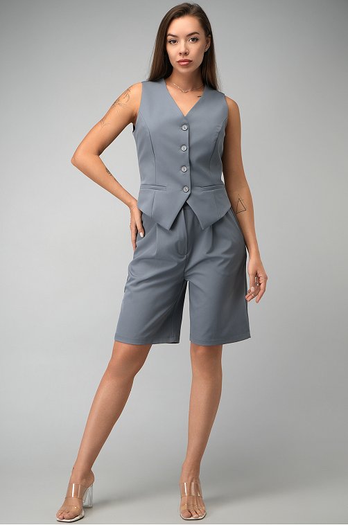 Женский костюм с жилетом и шортами Happyfox