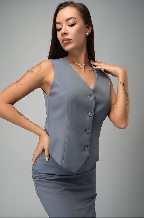 Женский костюм с жилетом и юбкой Happyfox