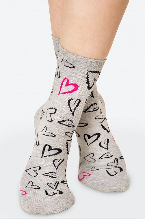 Женские носки из натурального хлопка 2 пары Happy Fox