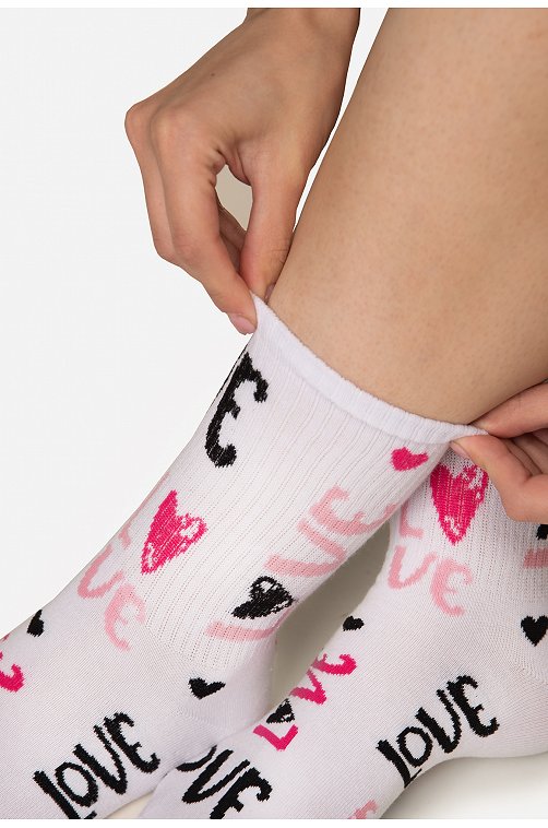 Женские носки из натурального хлопка Happy Fox