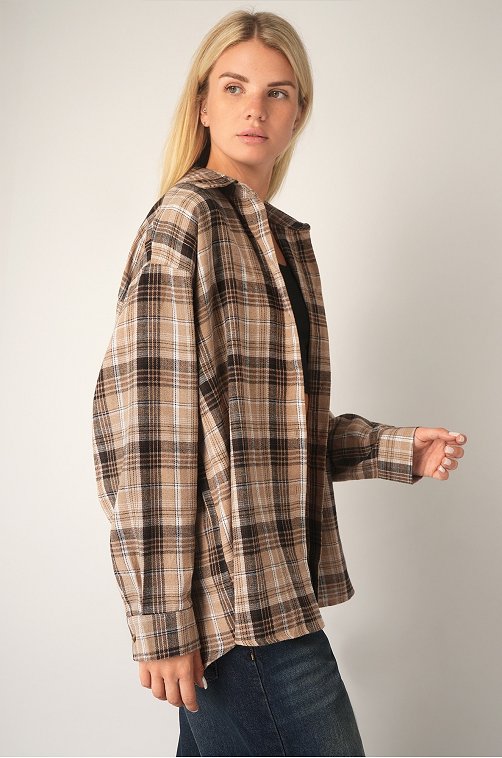 Рубашка женская в клетку Happyfox