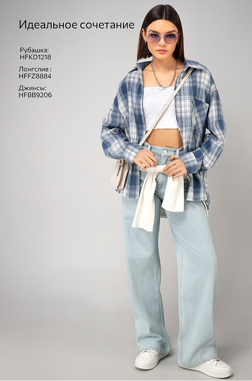 Рубашка женская в клетку Happyfox