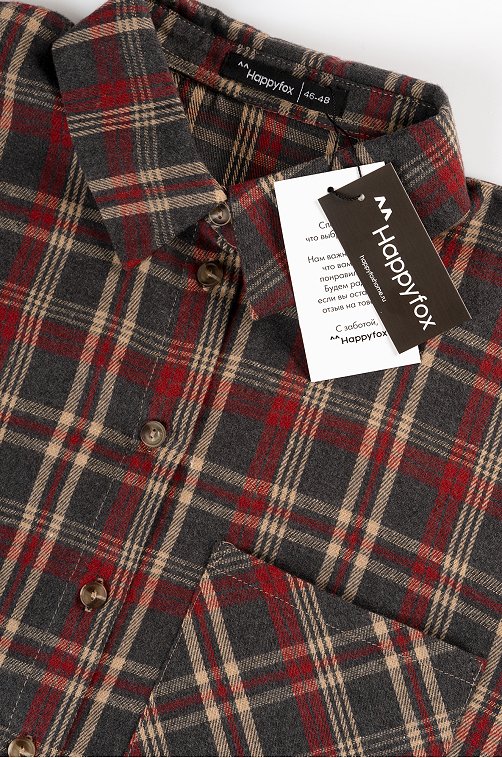 Рубашка женская в клетку Happyfox