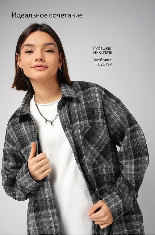 Рубашка женская в клетку Happyfox