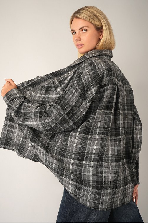Рубашка женская в клетку Happyfox