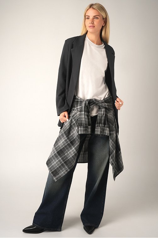 Рубашка женская в клетку Happyfox