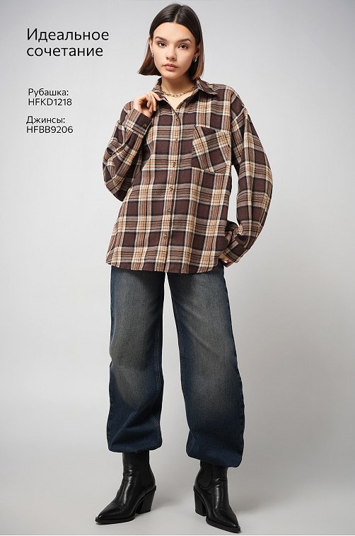 Рубашка женская в клетку Happyfox
