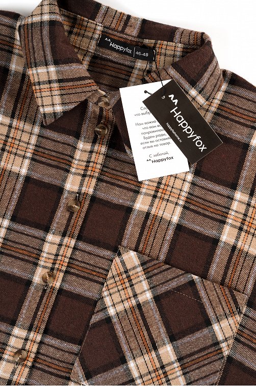 Рубашка женская в клетку Happyfox