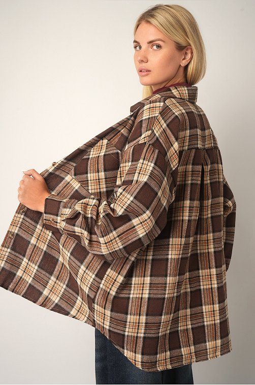 Рубашка женская в клетку Happyfox