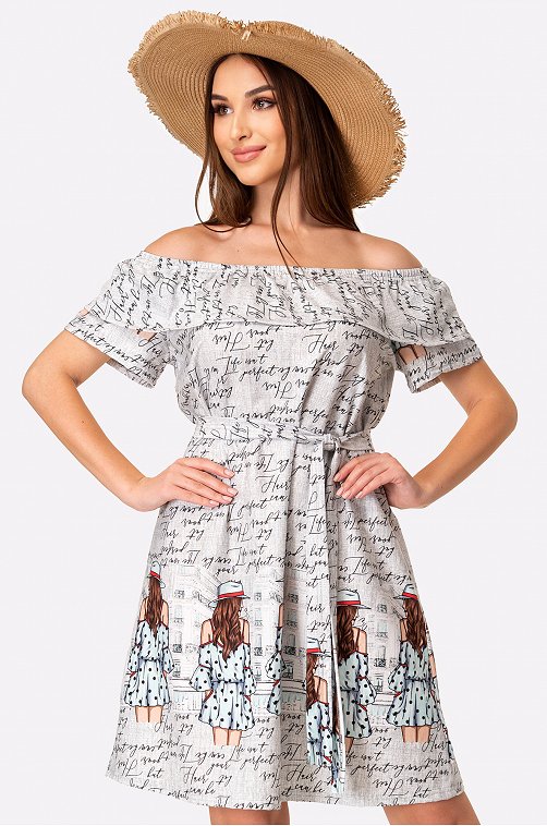Женское хлопковое летнее платье Happyfox