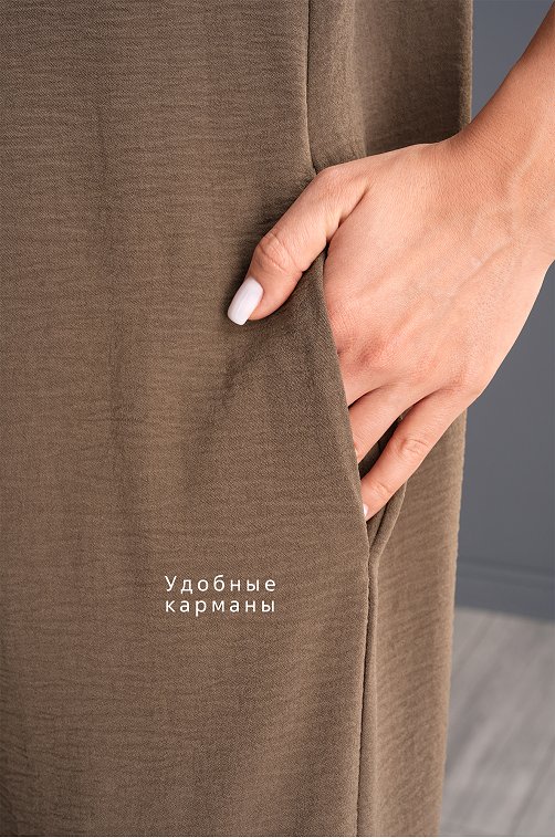 Женское платье-рубашка из ткани-жатка Happyfox