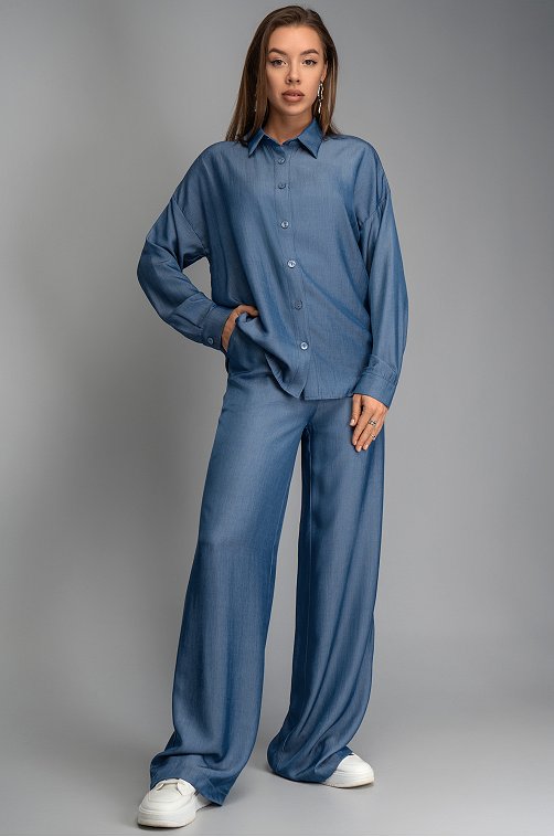 Женский брючный костюм с рубашкой Happyfox