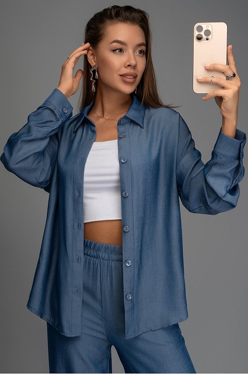 Женский брючный костюм с рубашкой Happyfox