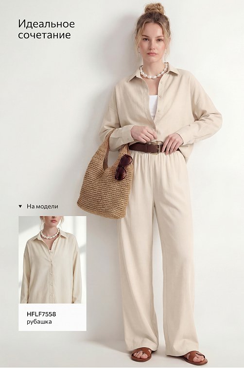 Женские льняные брюки Happyfox