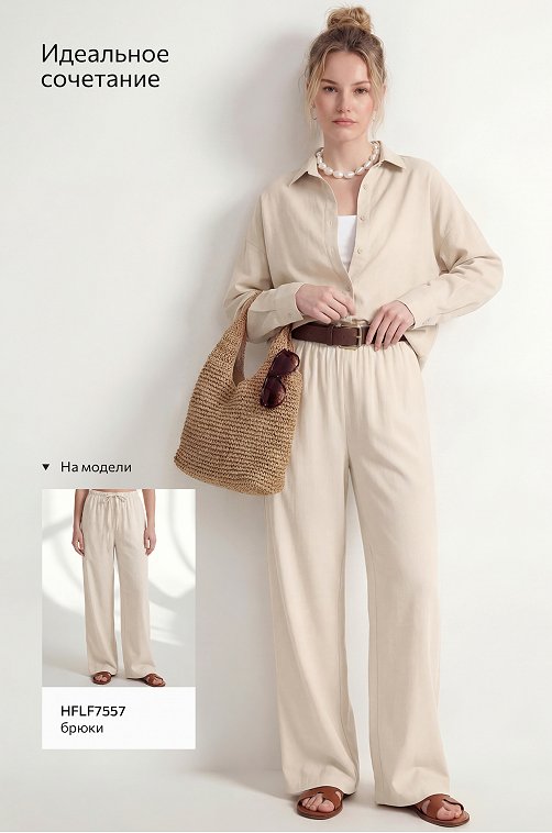 Женская льняная рубашка Happyfox