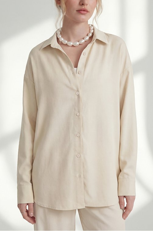 Женская льняная рубашка Happyfox