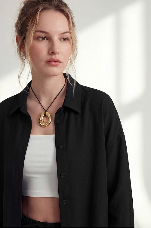 Женская льняная рубашка Happyfox