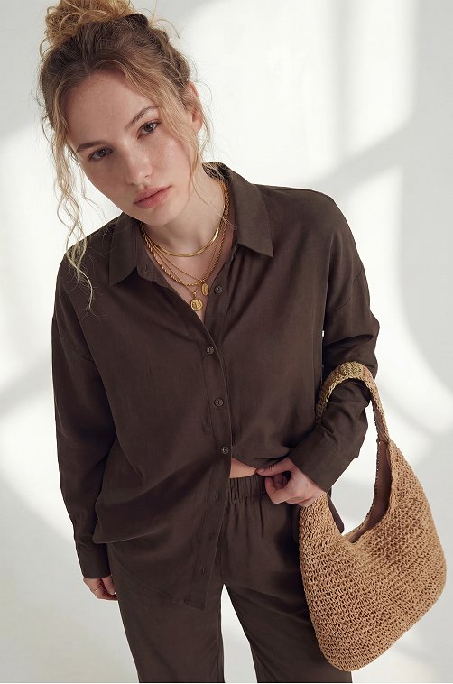 Женская льняная рубашка Happyfox