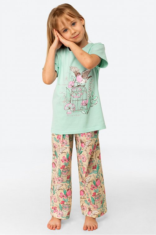 Хлопковая пижама для девочки Happyfox