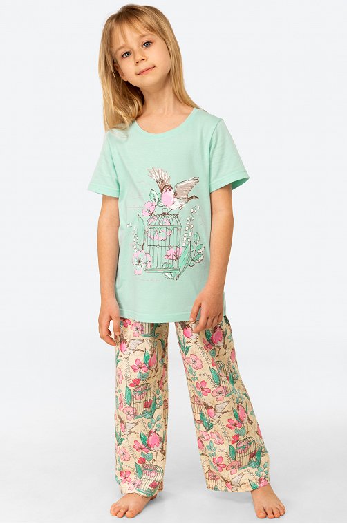 Хлопковая пижама для девочки Happyfox