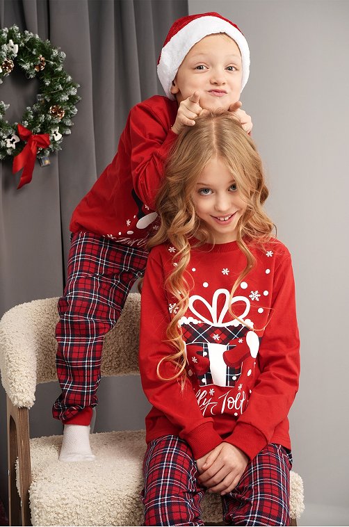Детская новогодняя пижама Happyfox