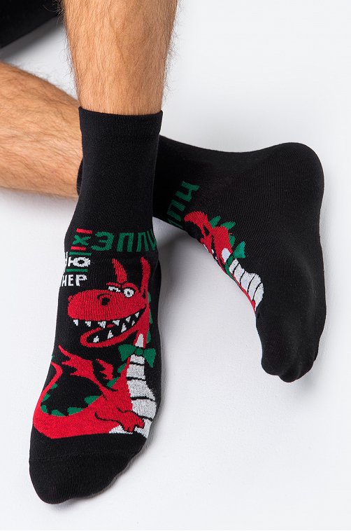Мужские носки с принтом дракон Happyfox
