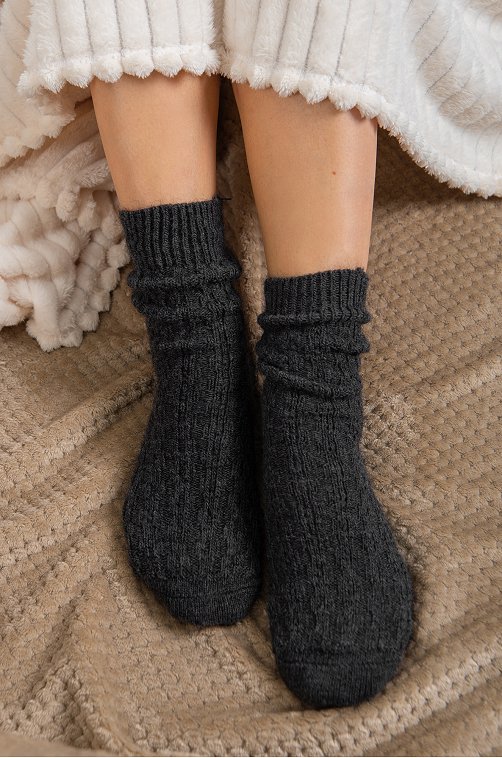 Женские удлиненные шерстяные носки Happy Fox