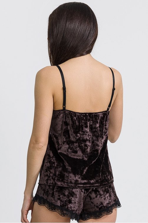 Женская пижама из бархата с шортами Happyfox