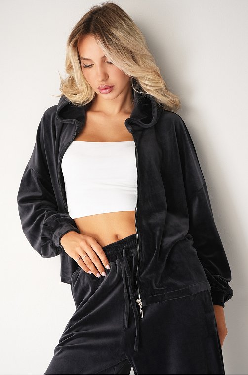 Женский костюм оверсайз из велюра Happyfox