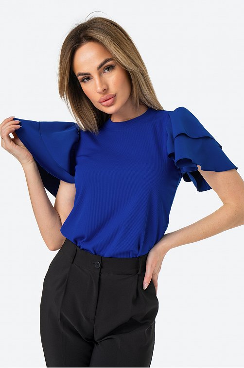 Женская нарядная блузка с коротким рукавом Happy Fox